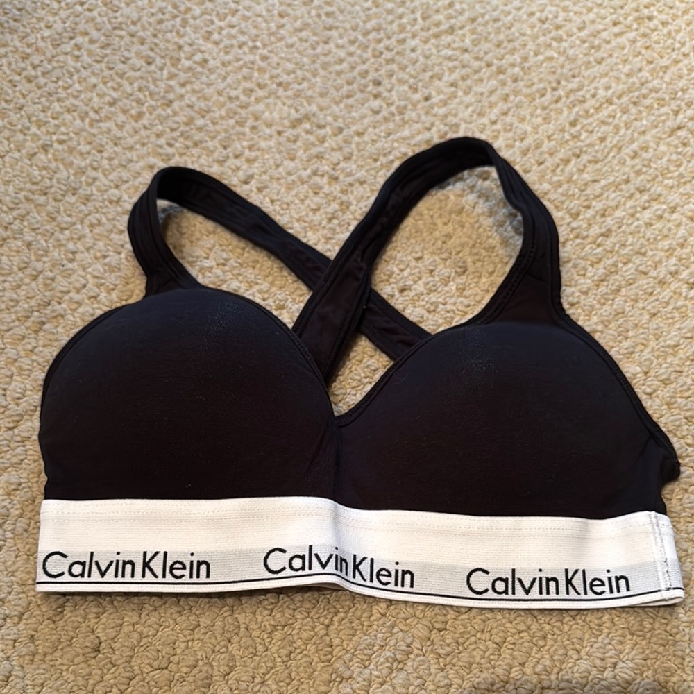 Calvin Klein Black and White Sports Bra